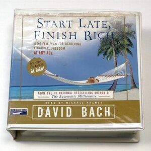 Start Late, Finish Rich Financial Freedom David Bach Audiobook on CD 2005 Ex-Lib